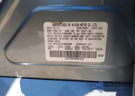 2018 Infiniti Q50 3.0T Luxe из США, поврежденный, VIN JN1EV7AP9JM363938